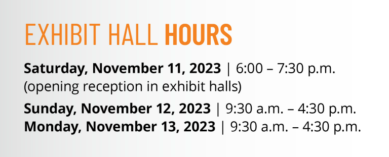 Hours the exhibit hall is open at TLM